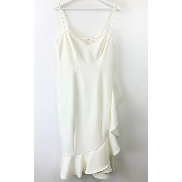 NWT Likely Laverna Ruffle Midi Dress Size 12 - Picture 2 of 9